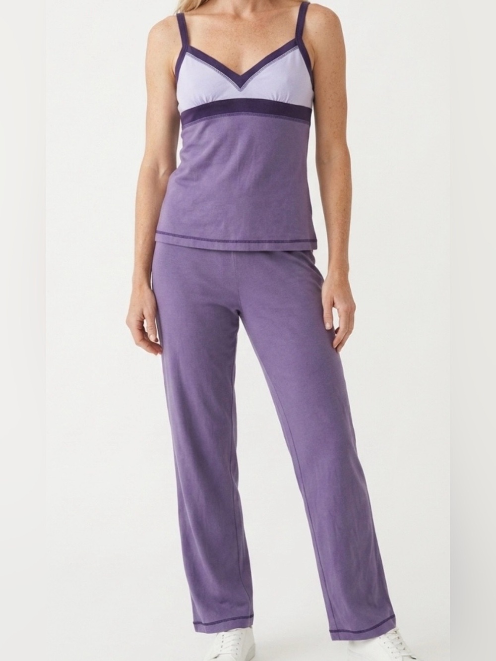 GILLIGAN & O’MALLEY SLLEPWEAR Purple Two-Piece Lounge Set - Tank and Pants